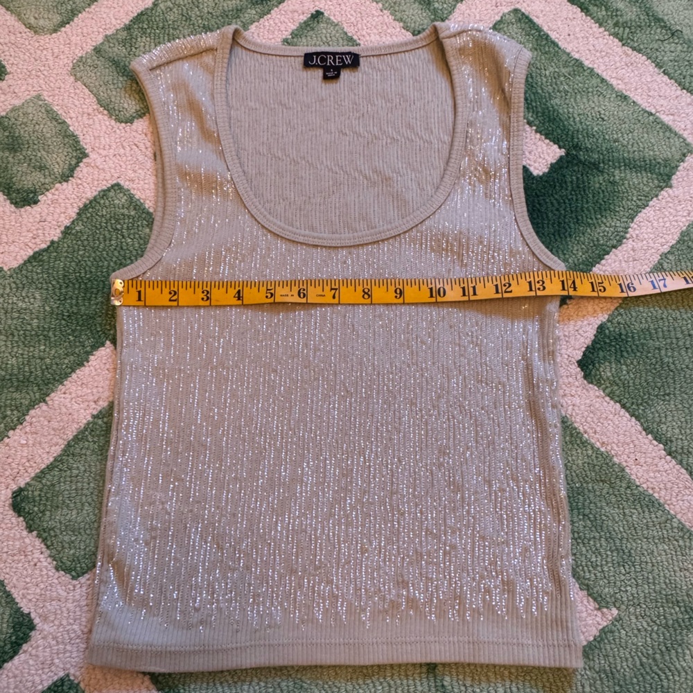 EUC J. Crew sequined tank top, size s - Picture 2 of 6